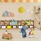 Kids 2-Shelf Bookcase with 5-Cube Wood Toy Storage Organizer Perfect for Children's Room or Bedroom